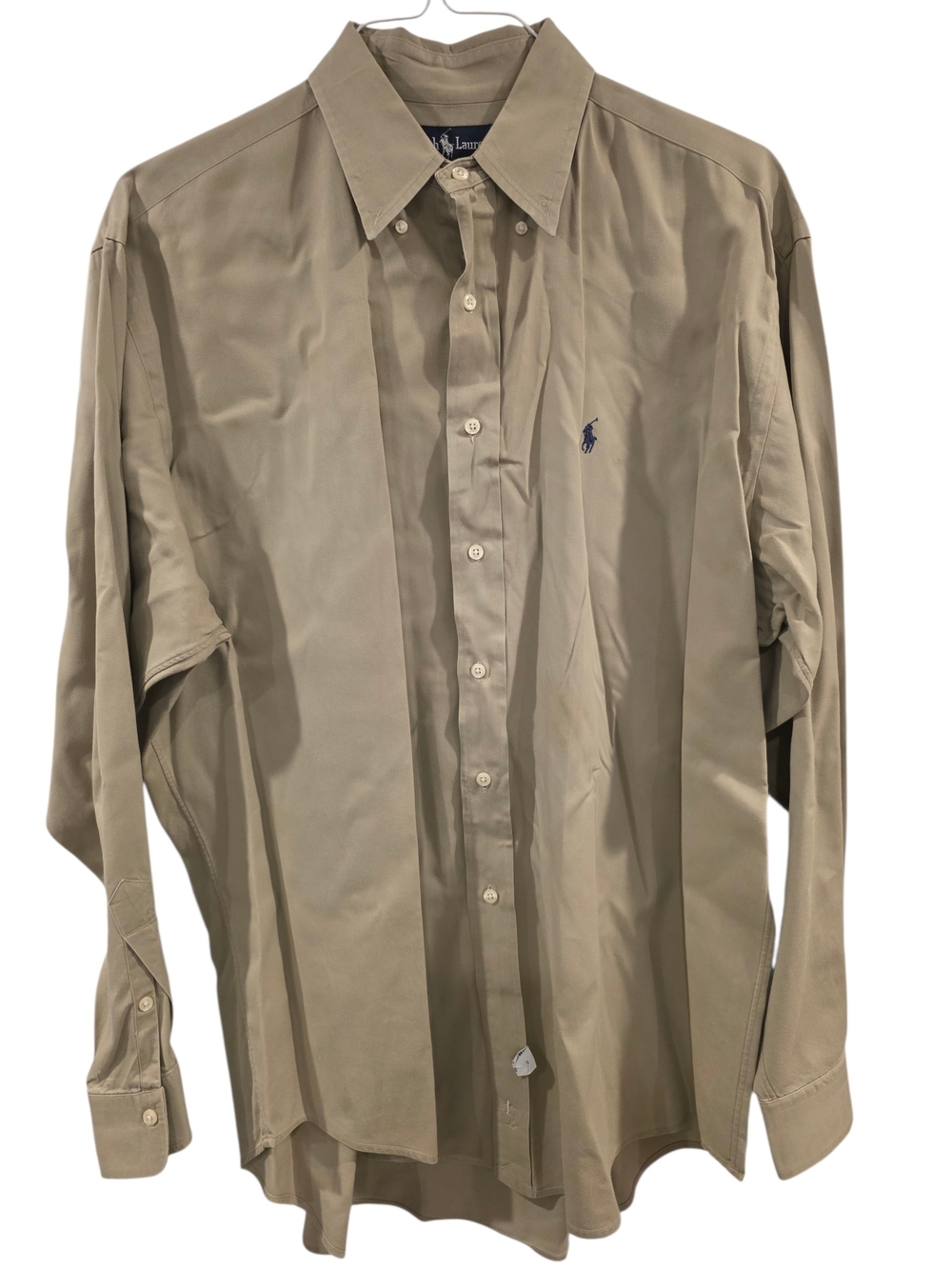 Ralph Lauren Men’s Large Tan/Khaki Button-Down Long Sleeve Shirt